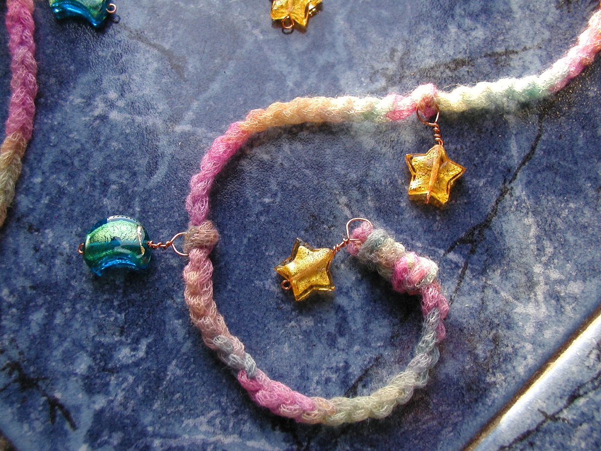 KoSmos Belt-and-Necklace with Murano glass beads - Cintura-collana con perle in vetro di Murano "KoSmos"